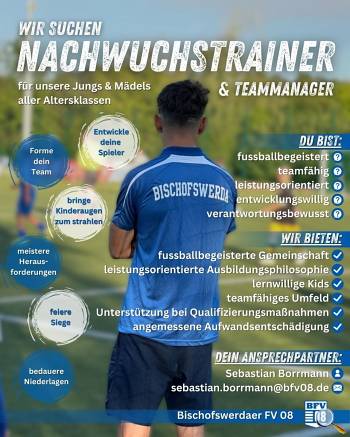 Nachwuchstrainer gesucht!!